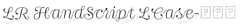 LR HandScript LCase字体转换